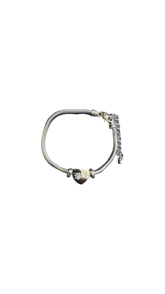 Foto 1 Pulsera con dije de corazón y huella — Amor que no se borra