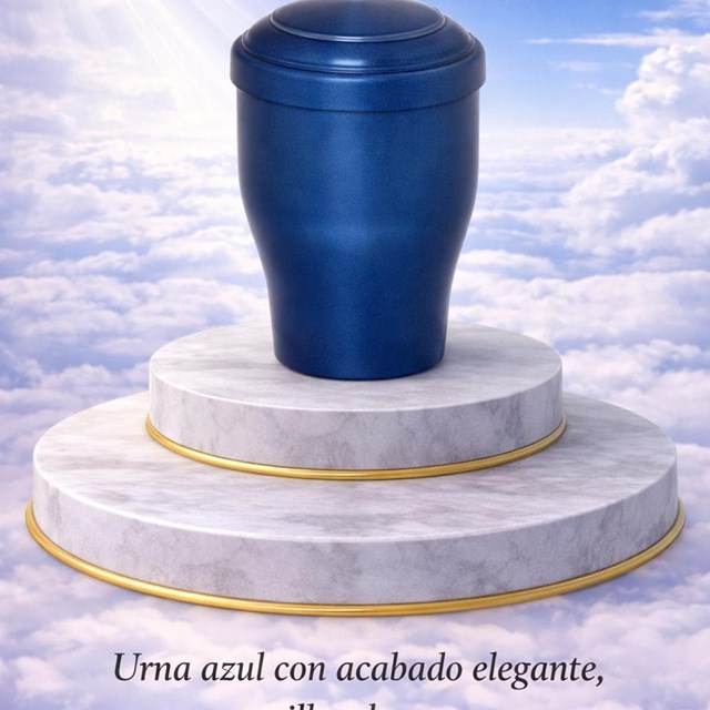 Urna Básica de Aluminio - Color Azul (Referencia: 351001)