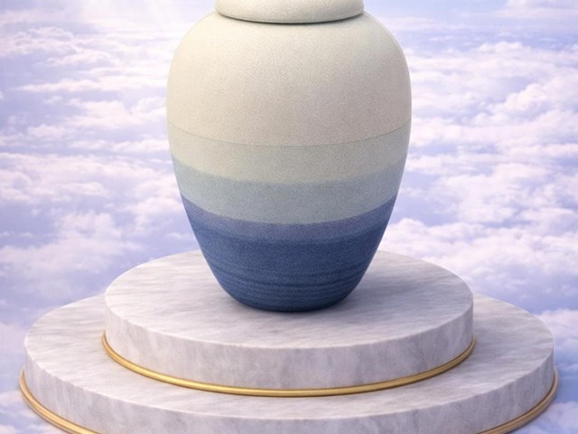 Urna conmemorativa biodegradable de diseño natural