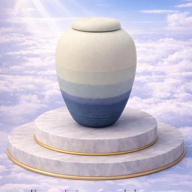 Urna conmemorativa biodegradable de diseño natural