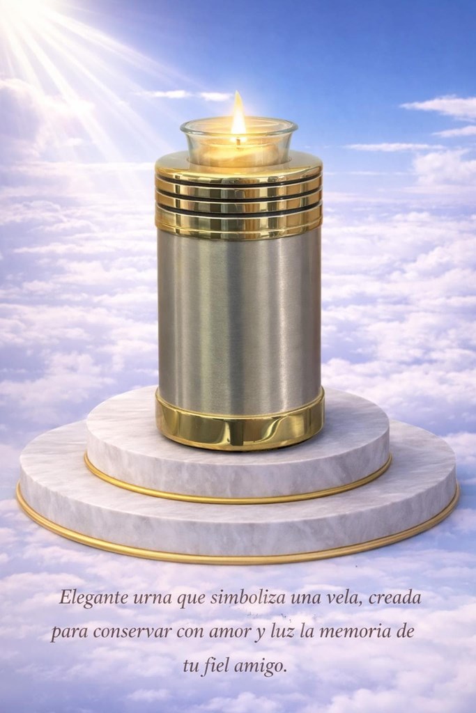 Foto 1 Urna conmemorativa con diseño de vela