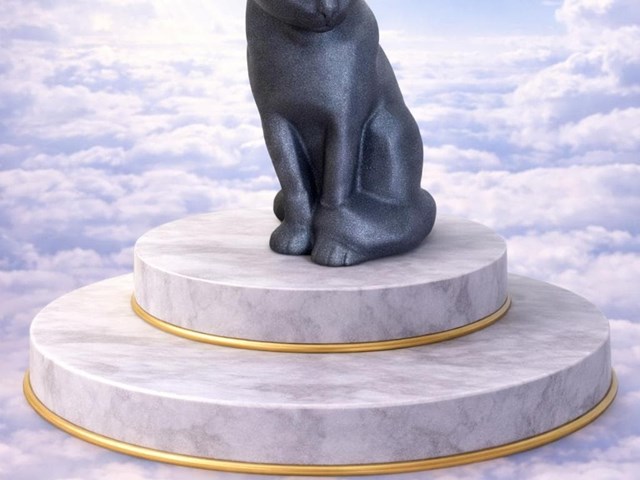 Urna conmemorativa con forma de gato