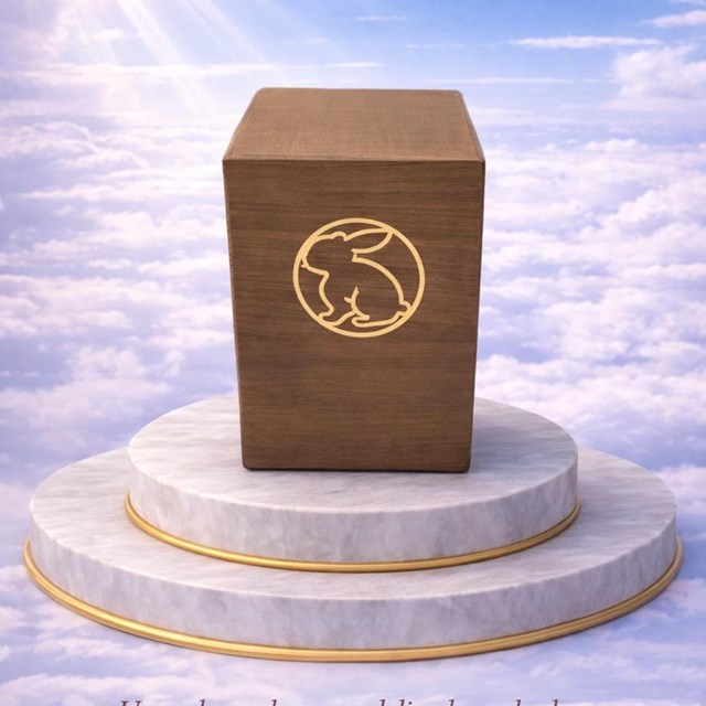 Urna conmemorativa silueta de conejo